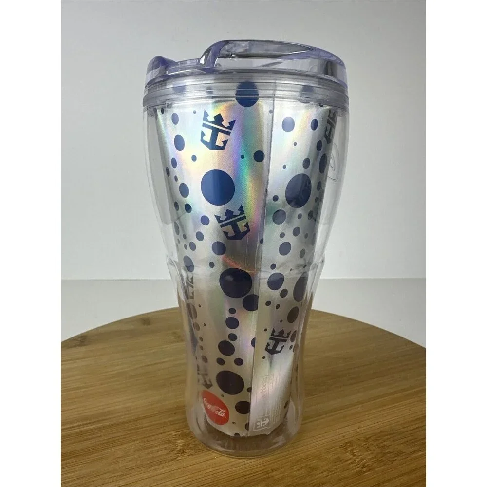 Royal Caribbean Cruise Line Save the Waves 2017 Cups‎ Coca Cola Tumbler Blue